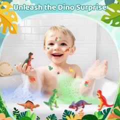 STARYAR dinosaur toy is revealed as the fizz dissolves for surprise delight.