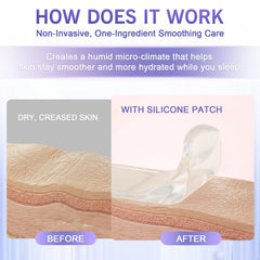 Stasover silicone-pads-application demonstrates easy placement for targeted décolleté care and hydration.