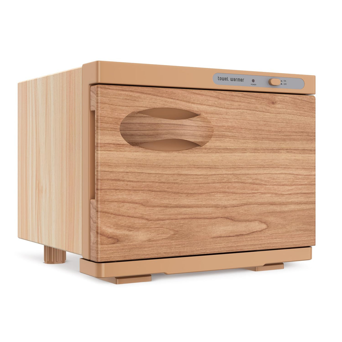 StateRiver towel warmer wood exterior for spa-ready towel storage and easy access.