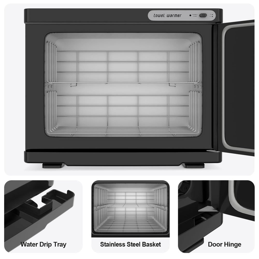 StateRiver towel warmer cabinet top view highlights compact footprint for small studios