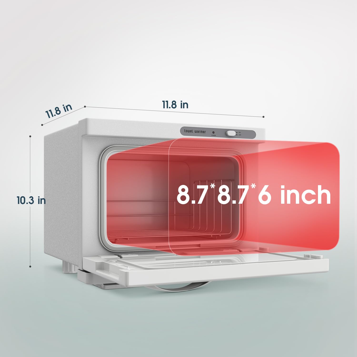 StateRiver towel warmer in-use shot conveys warm towels ready for facial or massage