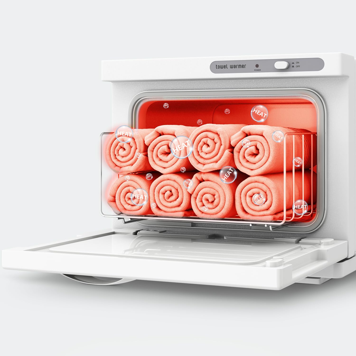 StateRiver towel warmer interior view highlights rust-resistant aluminum lining for durable use
