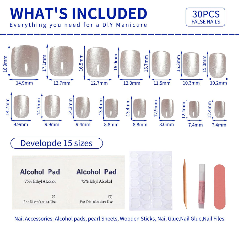 Stbisen press-on nails safe natural nails design for gentle DIY manicures