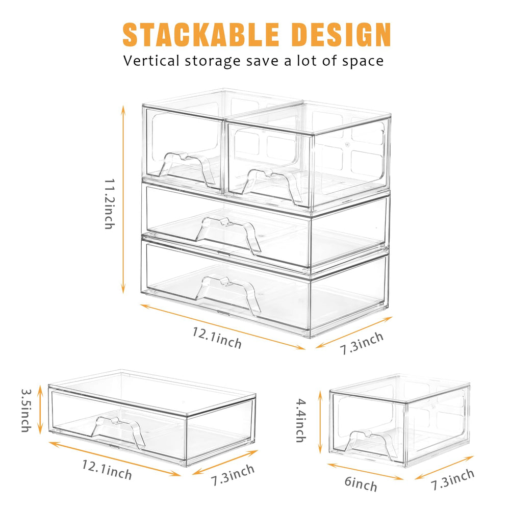 Stebopum vanity storage drawer highlights built-in handles for easy pull-out.