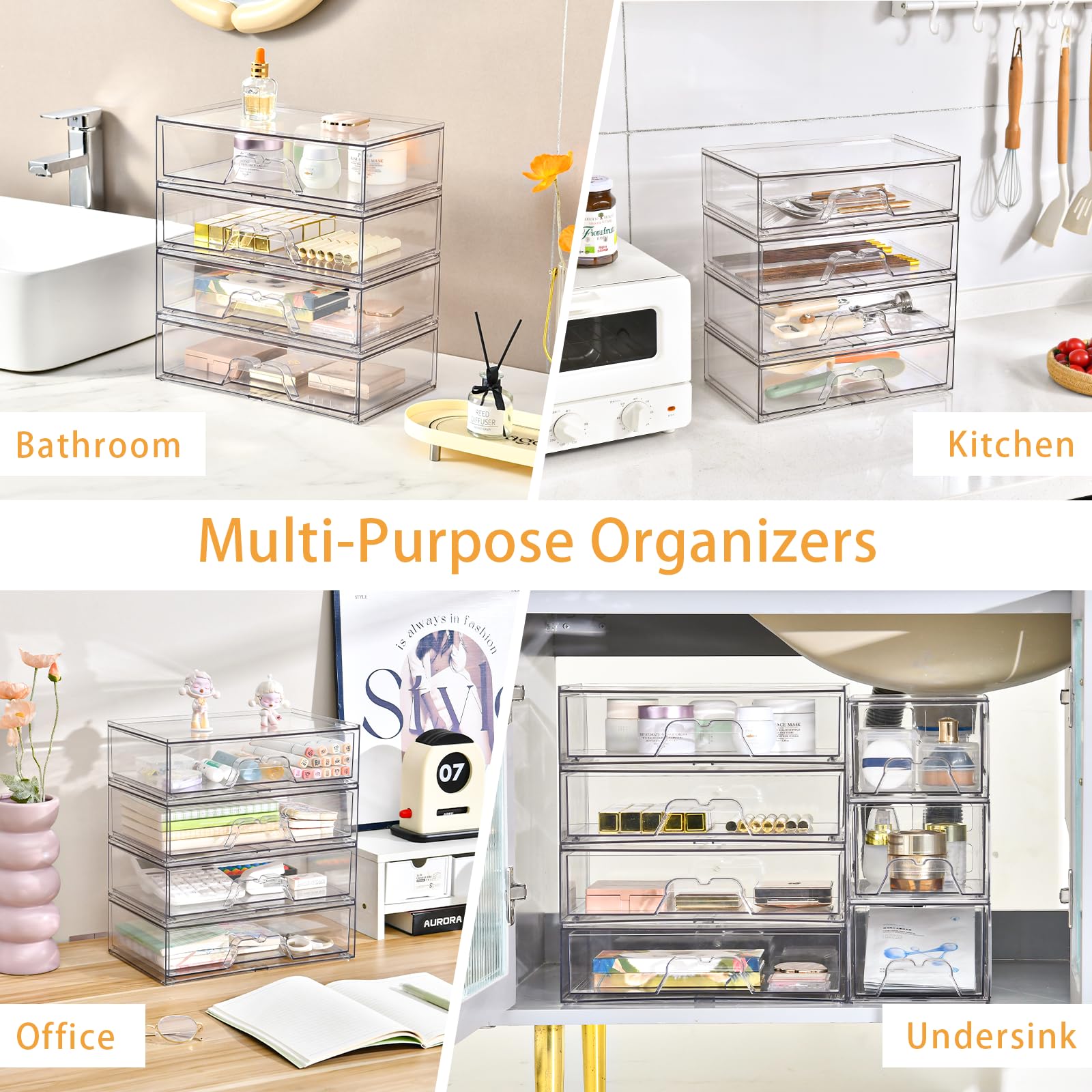 Stebopum versatile storage suitable for cosmetics, spices, snacks, and crafts