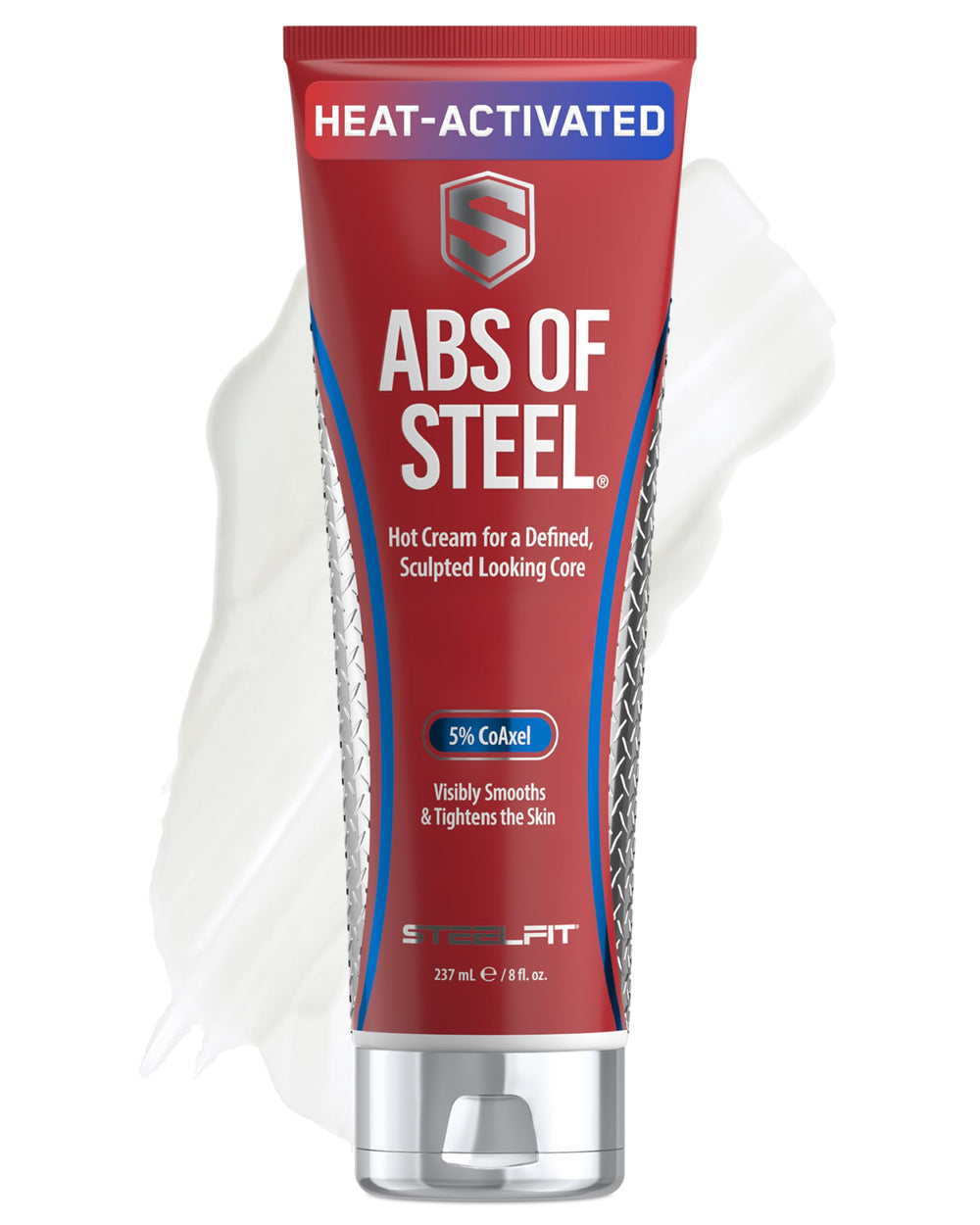 SteelFit Abs of Steel maximum-definition-cream tube-front highlighting definition-focused packaging
