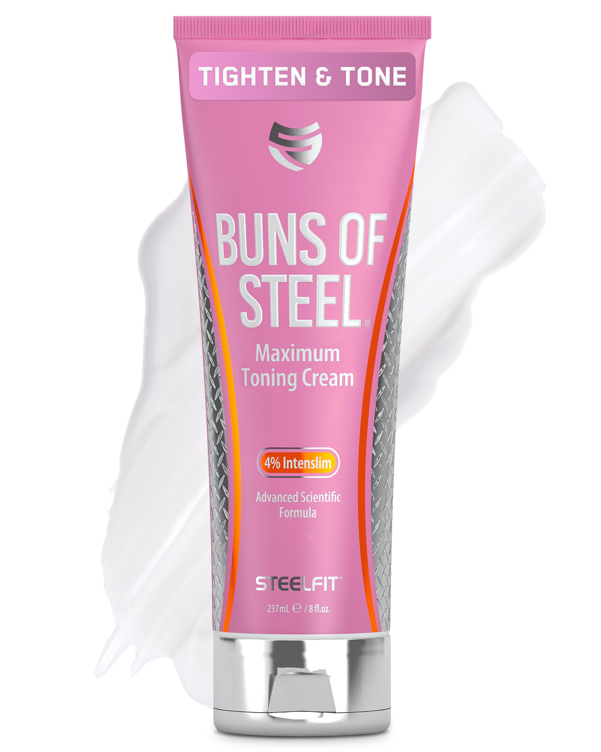 SteelFit Buns of Steel bottle ready for daily skin firming routine