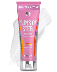 SteelFit Buns of Steel bottle ready for daily skin firming routine
