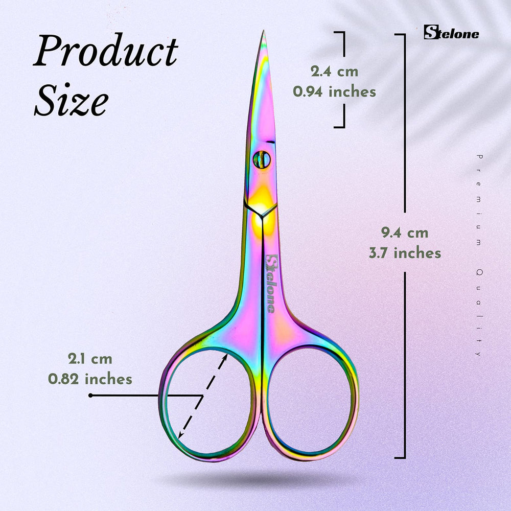 Stelone facial hair trimming scissors for mustache and beard detailing with controlled cuts.
