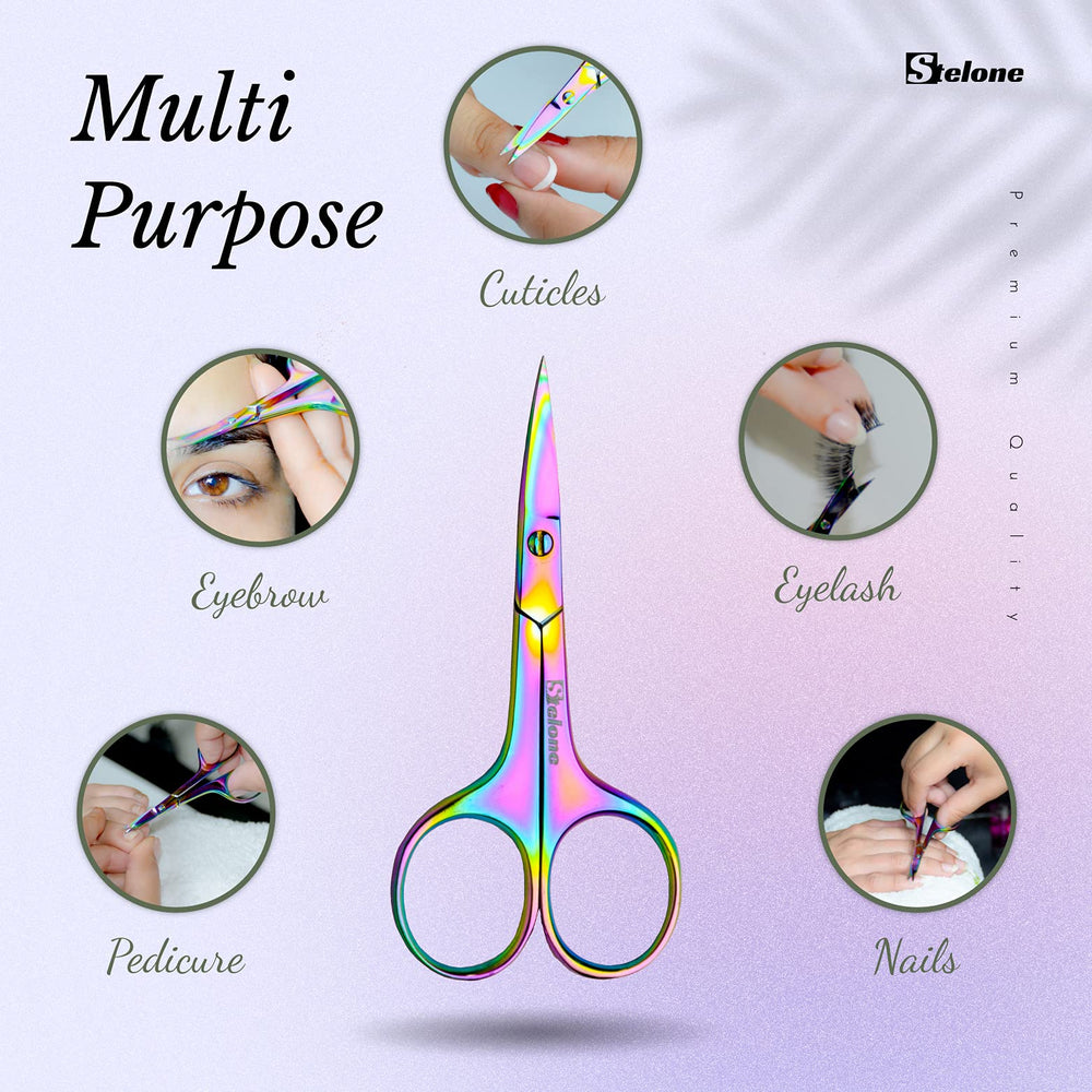 Stelone manicure scissors stainless steel design supports precise at-home nail and cuticle care.