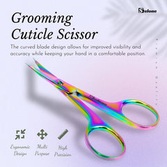 Stelone professional grooming scissors offer multipurpose trimming for eyebrows, mustache, and facial hair.