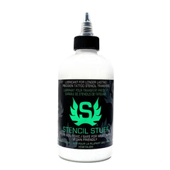 Stencil Stuff tattoo stencil transfer gel bottle enables clean, crisp transfers.