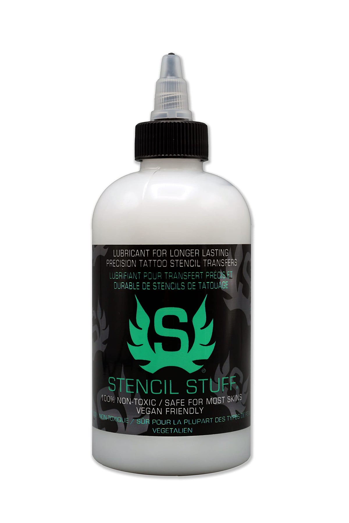 Stencil Stuff tattoo transfer gel bottle 8oz ready for clean, crisp stencil results.