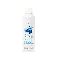 STERI-WASH aftercare bottle closeup highlighting vegan formula for safe piercing cleansing
