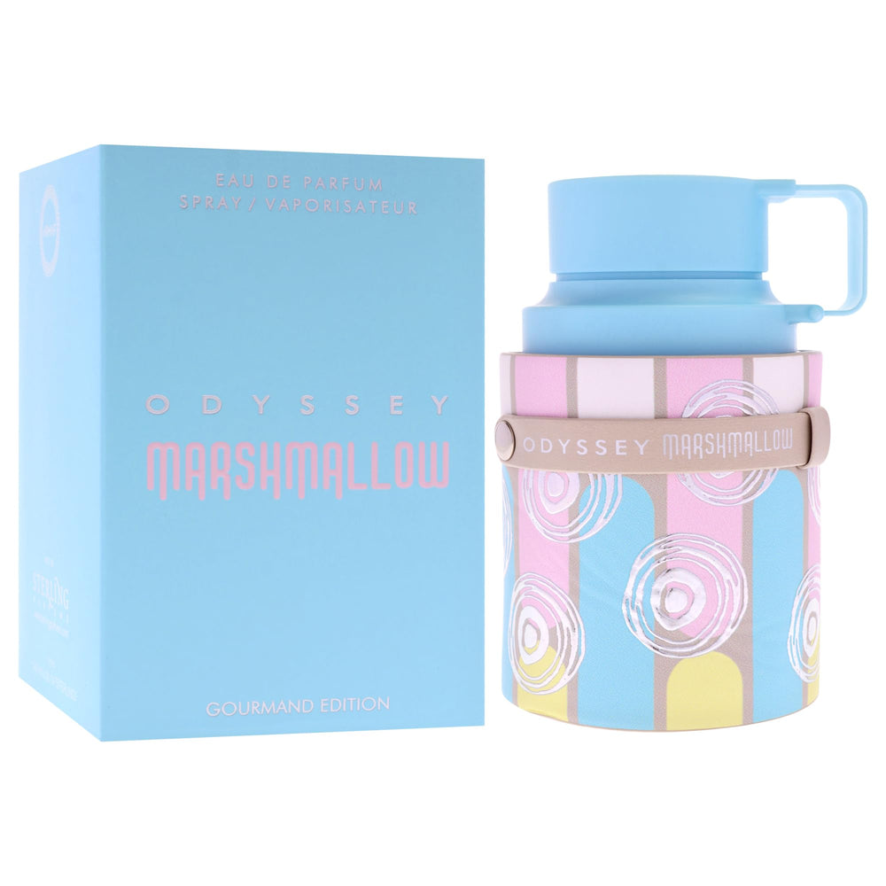 Sterling Parfums Odyssey marshmallow detail emphasizes creamy vanilla and sugar notes for cozy evenings