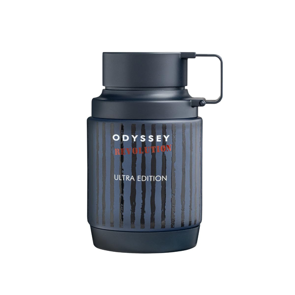 Sterling Parfums Odyssey Revolution Ultra Edition bottle front view for day-to-night confidence