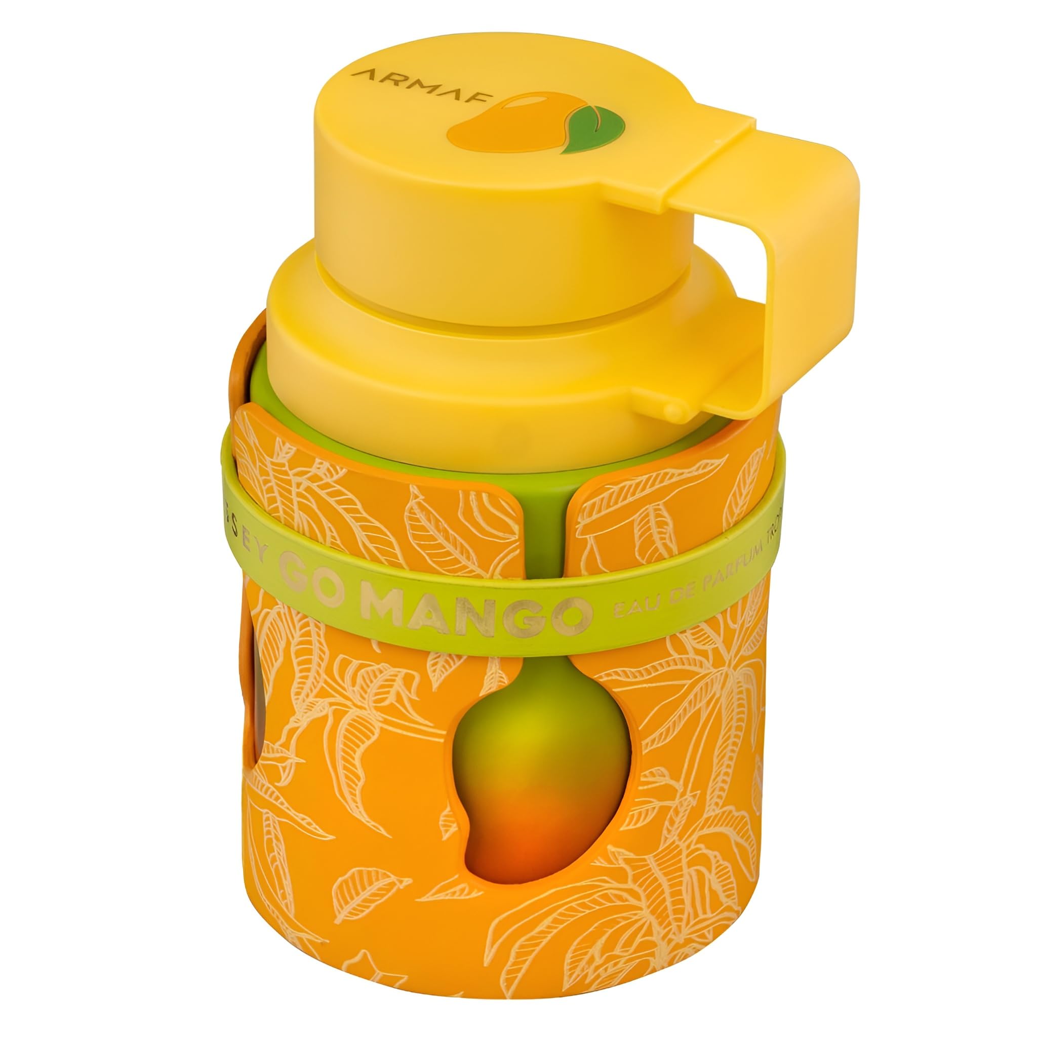 Sterling Parfums Armaf Odyssey Go Mango tropical-scene conveys sunny mood and versatility.