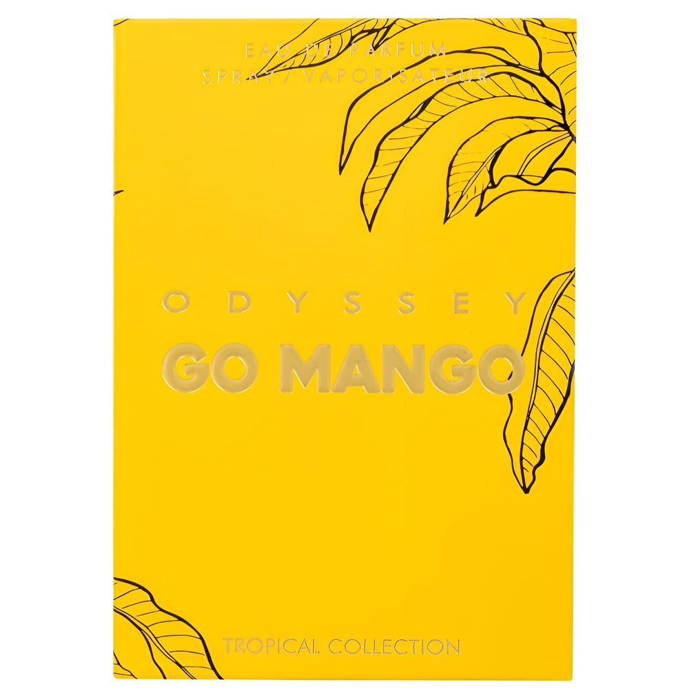 Sterling Parfums Armaf Odyssey Go Mango wearer-ready figure suggests long-lasting tropical fragrance.