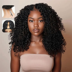 Sterly V Part Wig closeup shows natural hairline for seamless daily wear.