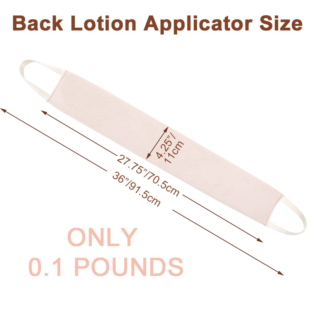 STEUGO back lotion applicator in use demonstrating simple back application step.