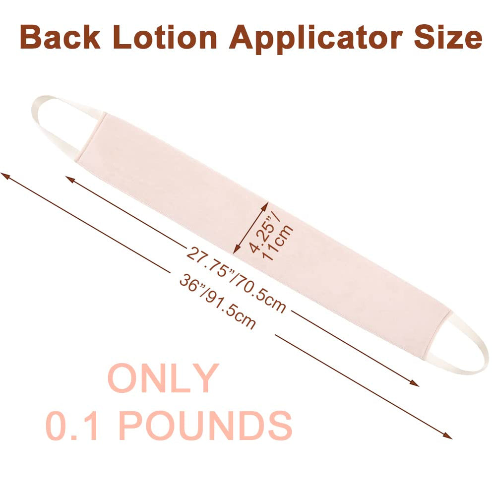 STEUGO back lotion applicator in use demonstrating simple back application step.