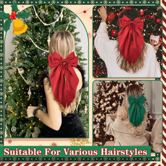STGDAK big satin bow barrette secures all-day styling