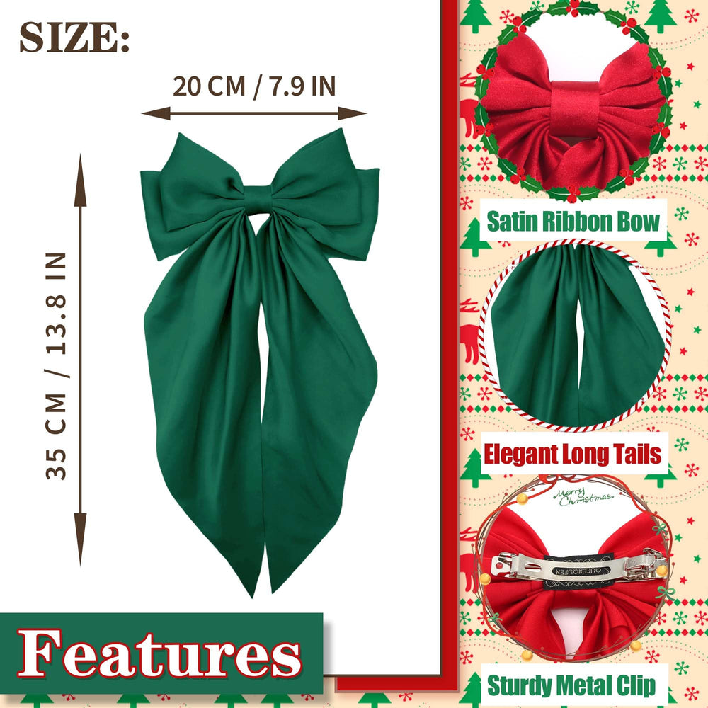 STGDAK Christmas bow clip 7-9 inch adds festive drama
