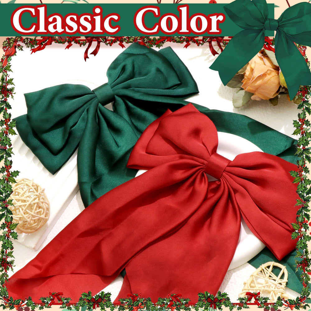 STGDAK long tails bow ribbon enhances ponytails and braids