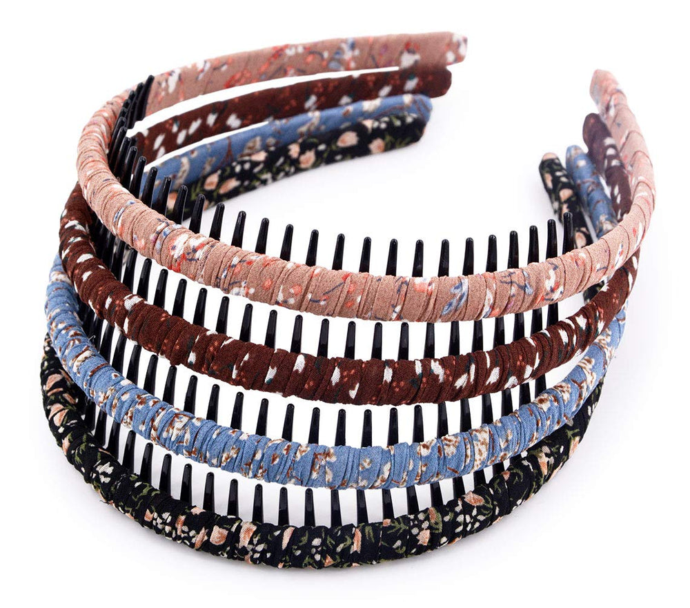 STHUAHE4PC multicolor protection resin teeth comb close-up for secure styling.