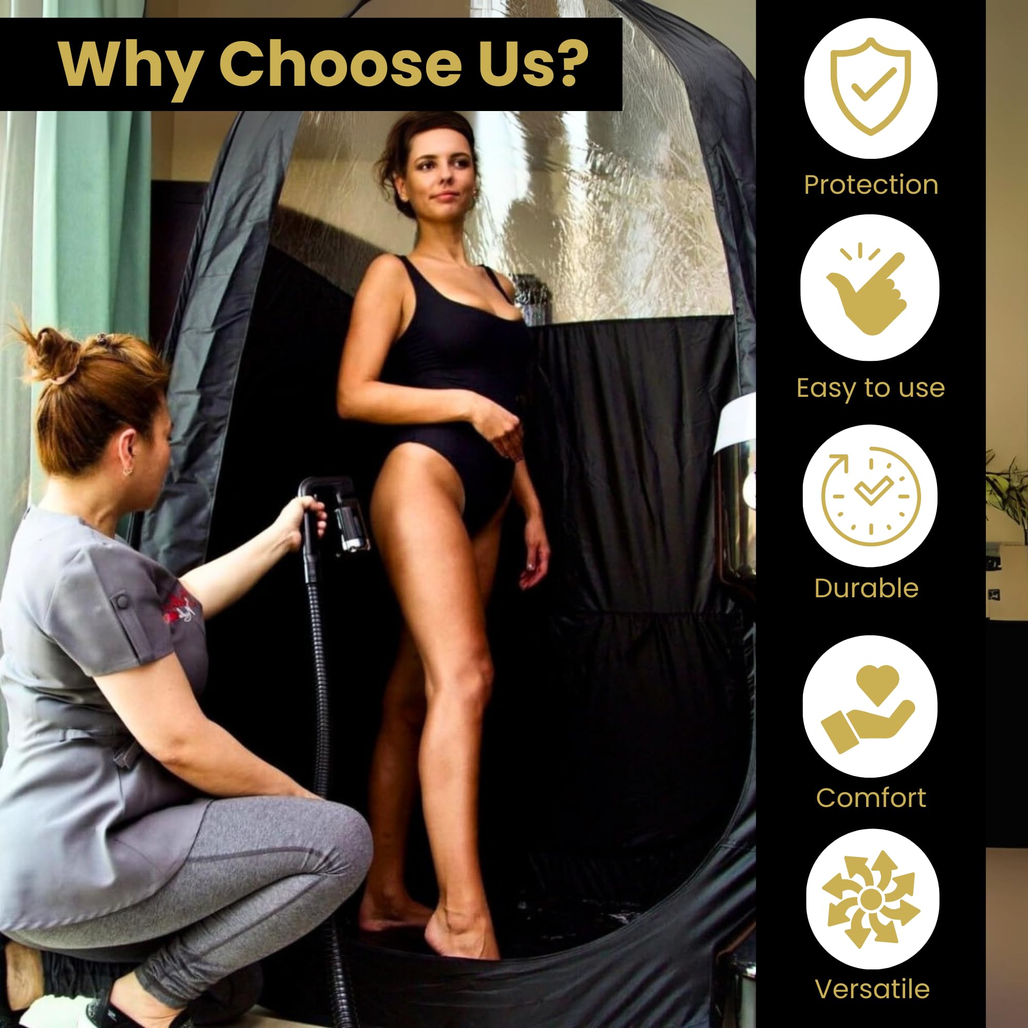 Stickonfeet clean-feet protection for spray tanning sessions and easy disposal