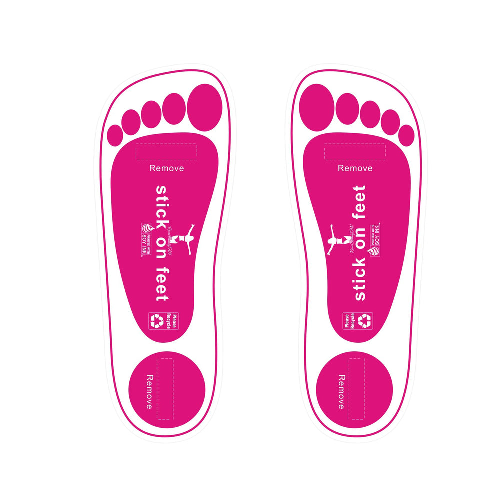 Stickonfeet premium feet pads protecting feet during spray tanning sessions