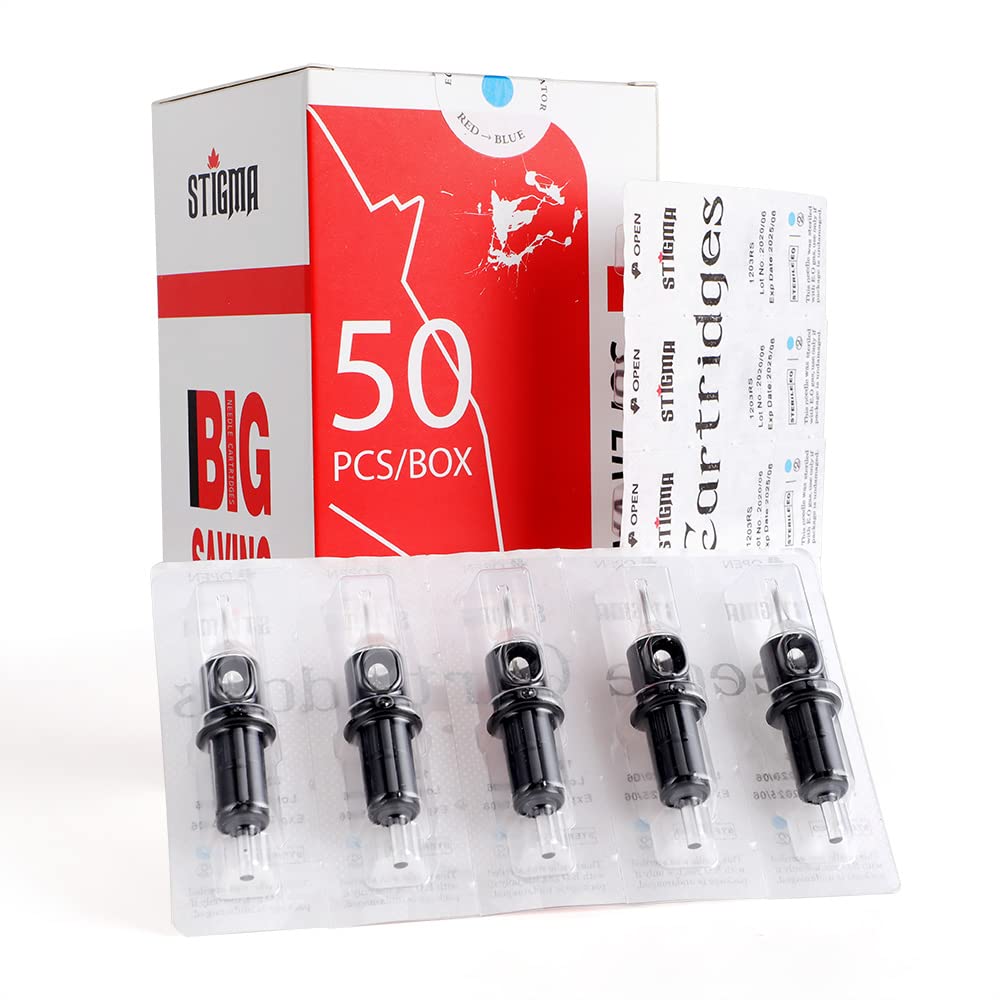 STIGMA EN05-50-1003RL round-liner-3rl cartridge enables precise fine-line tattooing.