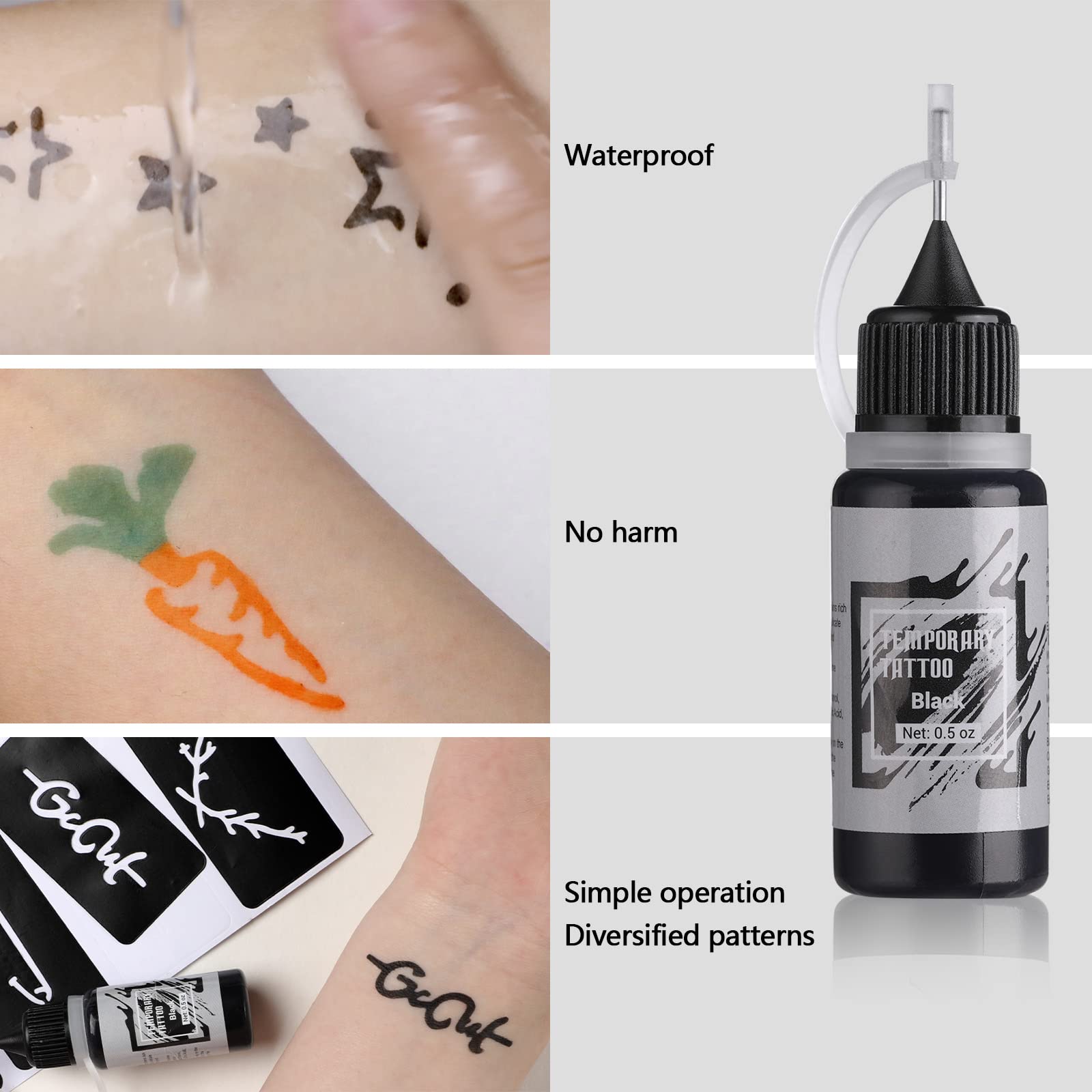STIGMA Tattoo Kit application on skin shows easy, painless process.
