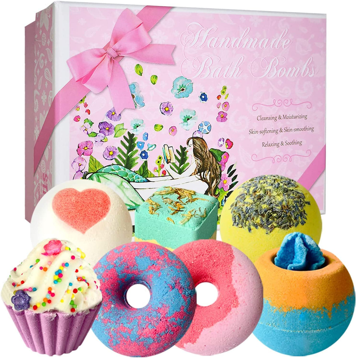 STNTUS INNOVATIONS bath bombs gift box ready for gifting with colorful fizz.