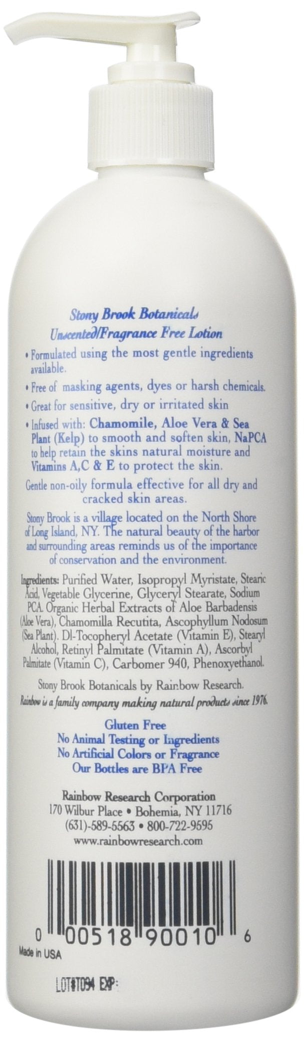 Stony Brook Unscented Body Lotion cream texture close-up, creamy and hydrating.