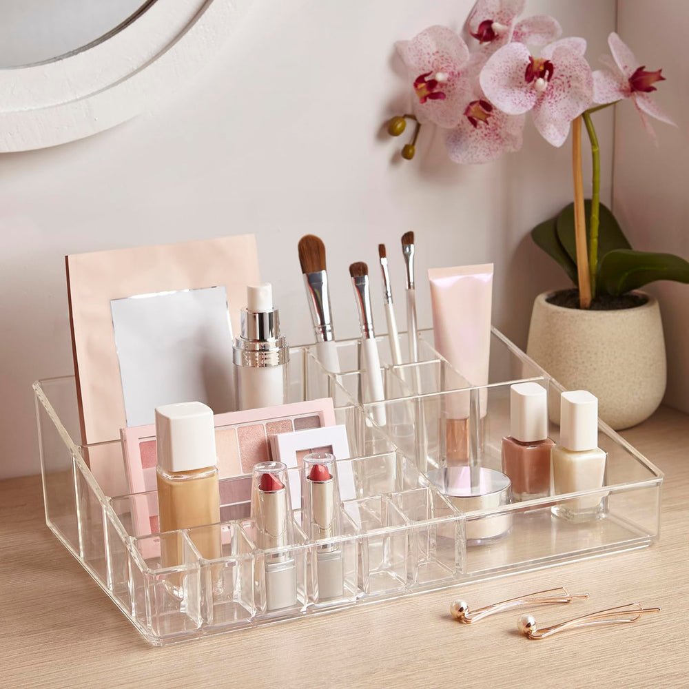 STORi Audrey durable BPA-free clear plastic for long-lasting beauty storage