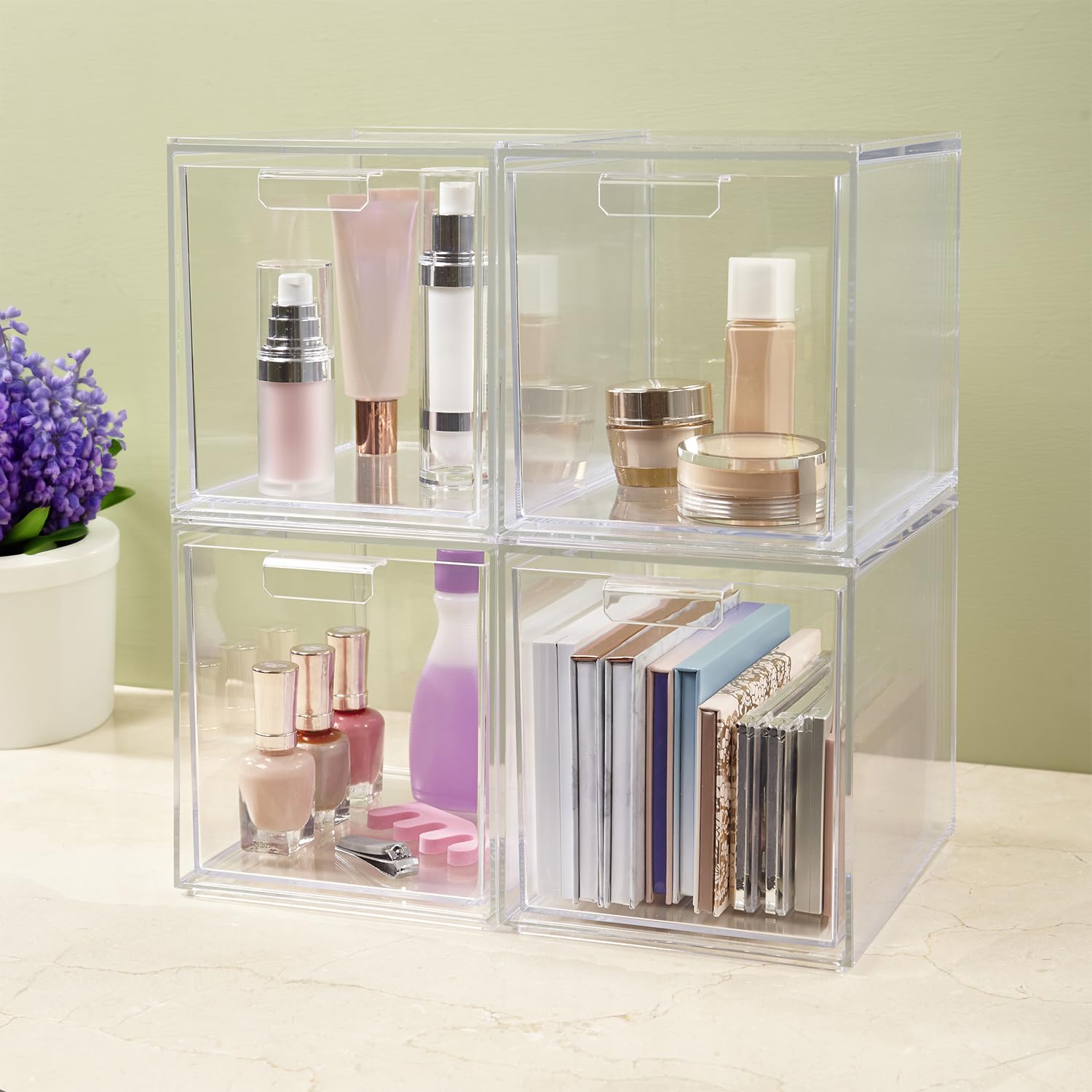 STORi Audrey Stackable Bin uses BPA-free clear plastic for durable, safe storage.