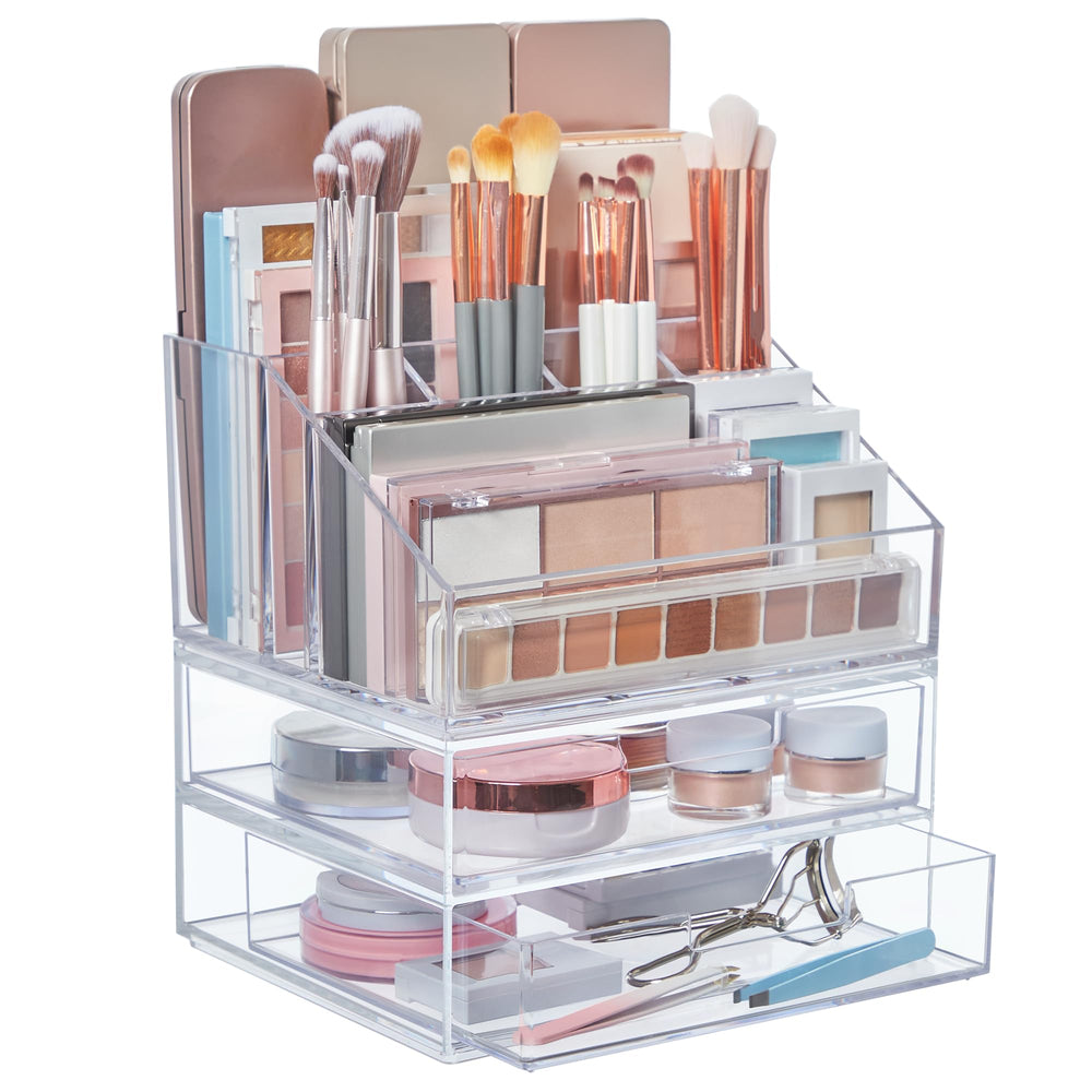 STORi Chloe brush holder keeps brushes upright for quick, clean access.