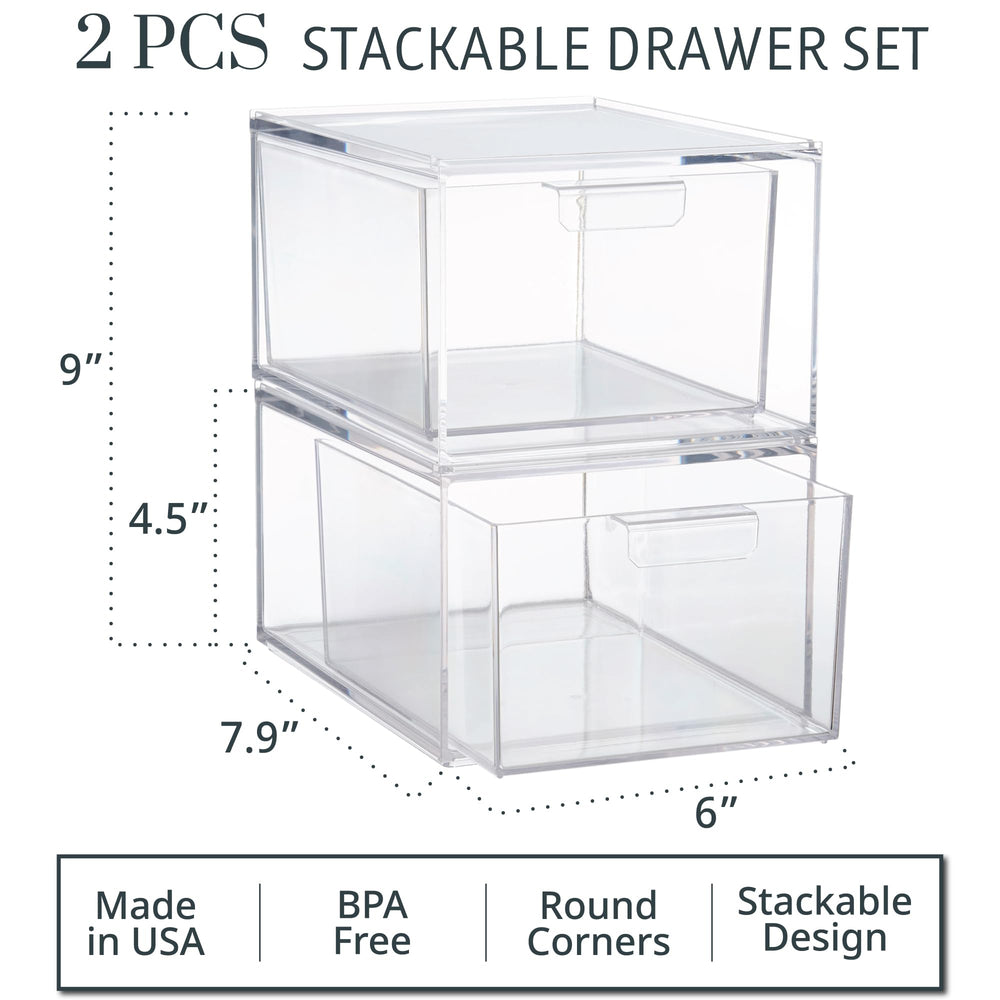 STORi Audrey bin drawers support flexible layouts to fit bathroom, vanity, or desk spaces.