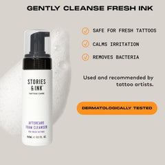 Stories & Ink hands-washing scene captures hygienic fresh-tattoo cleansing