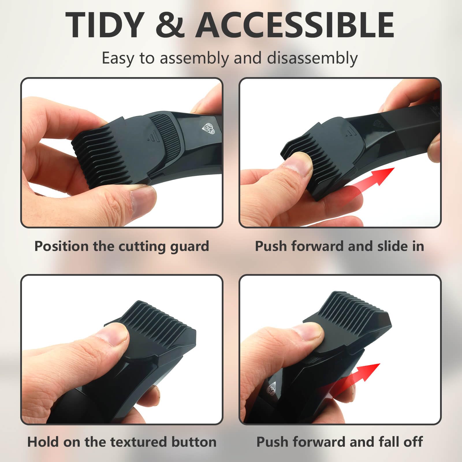 Stovast guard helps tidy storage and quick access after grooming.