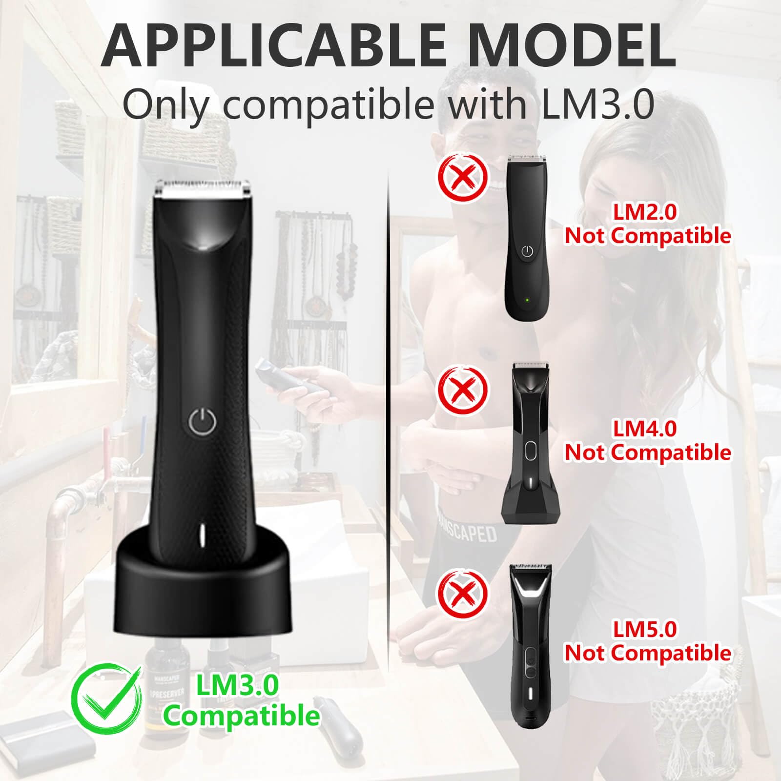 Stovast Manscaped 3.0 guards in use for precise grooming.