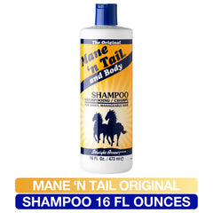 Packaging image of Straight Arrow Mane N Tail Shampoo highlighting premium design