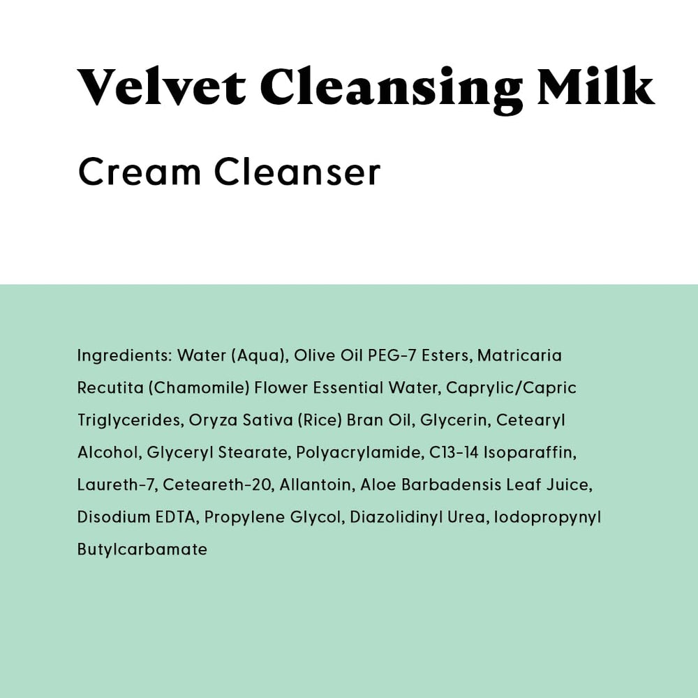 Stratia Velvet Cleansing Milk rinse scene shows rinsing with lukewarm water for a clean finish.
