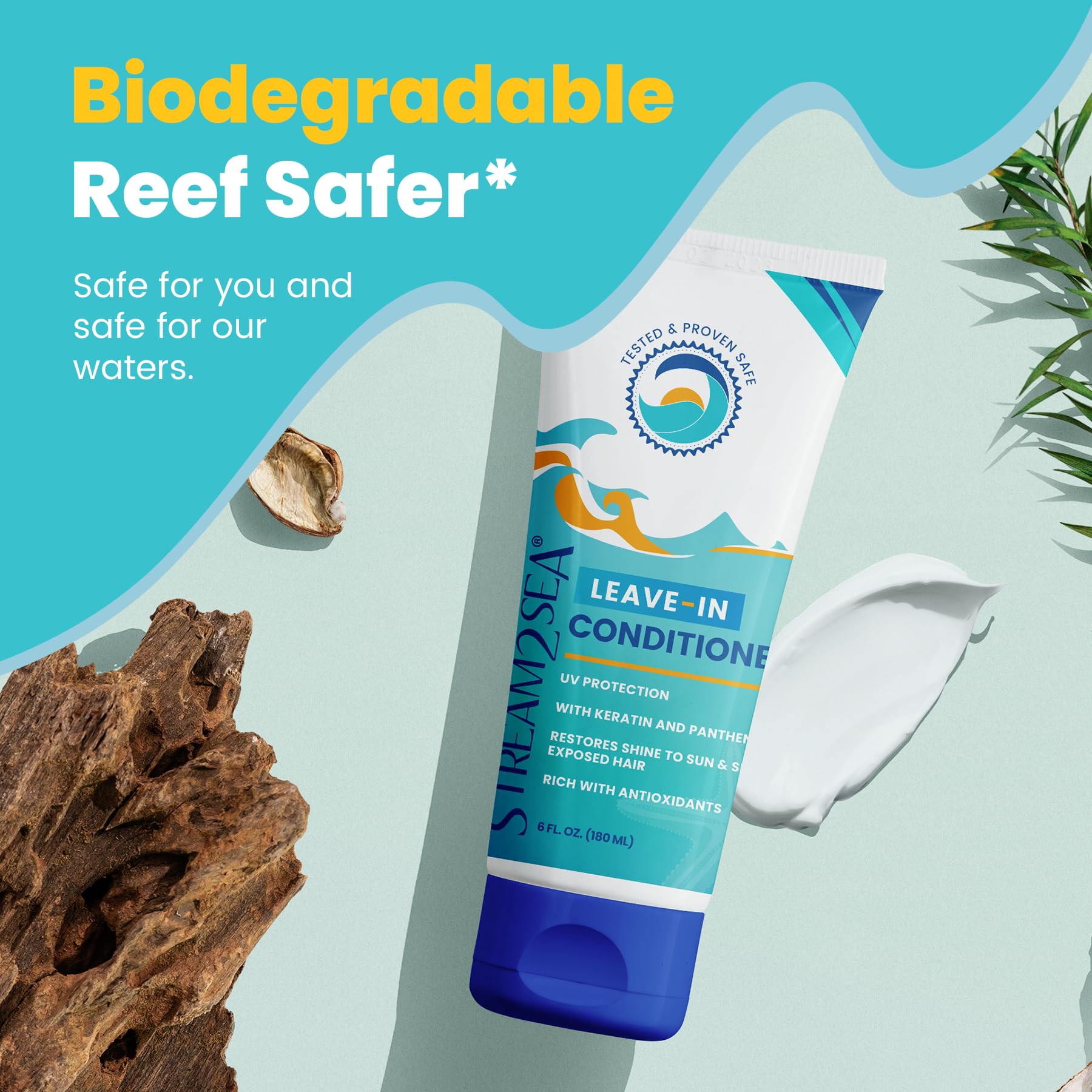 STREAM 2 SEA results for sun-exposed hair include moisture and frizz reduction.