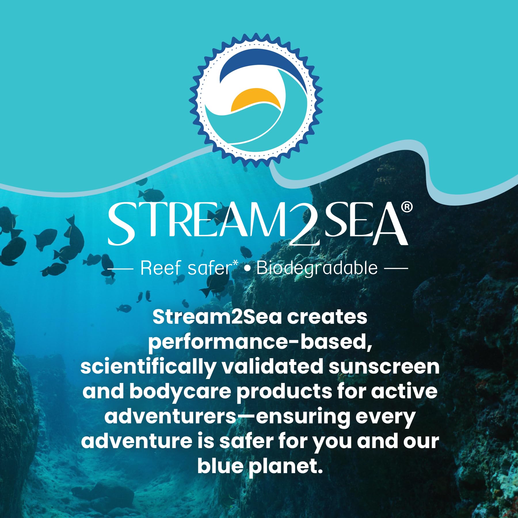 Stream2Sea keratin and panthenol benefits label suggesting strengthened hair and reduced breakage.