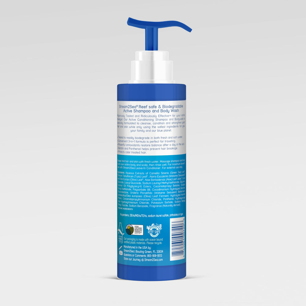 Stream2Sea reef-safe logo emphasizing ocean-friendly personal care.