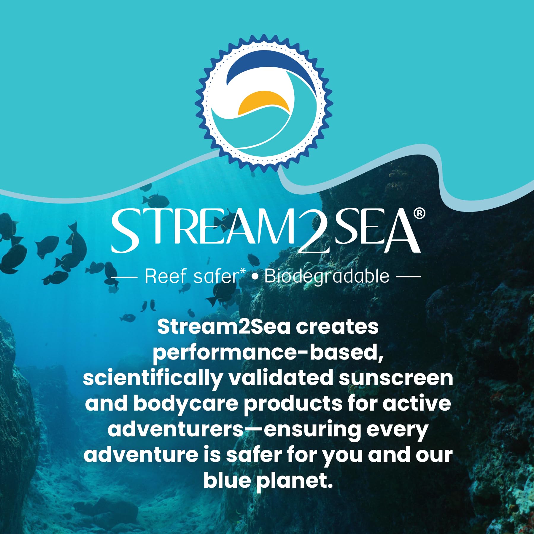 Stream2Sea UV protection concept image highlights color-safe conditioning.