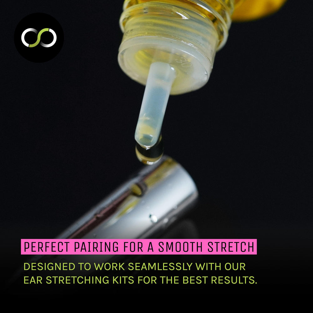 Stretch It Saline Spray mist shows alcohol-free cleansing for piercings