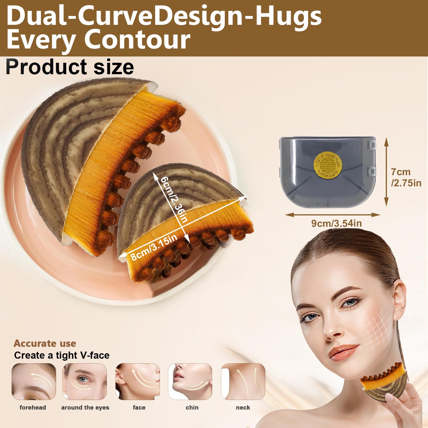 Strict Lymphatic Contour Face Brush suitable for home or spa use